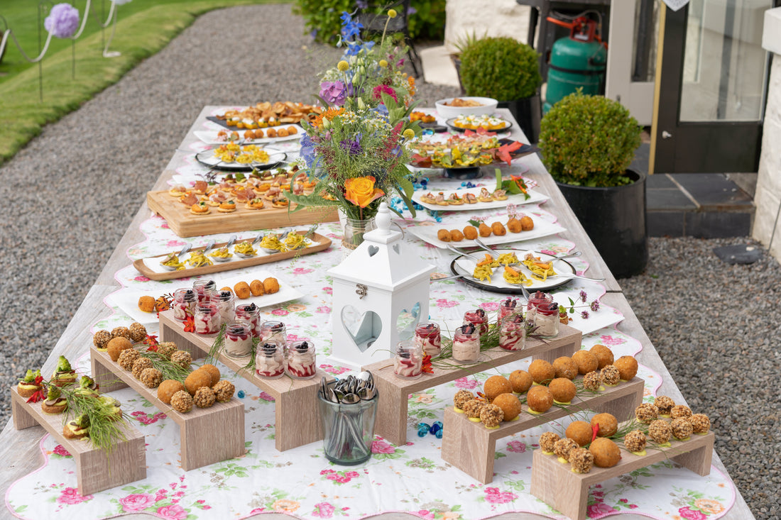 Canapes served at an event catered across Scotland