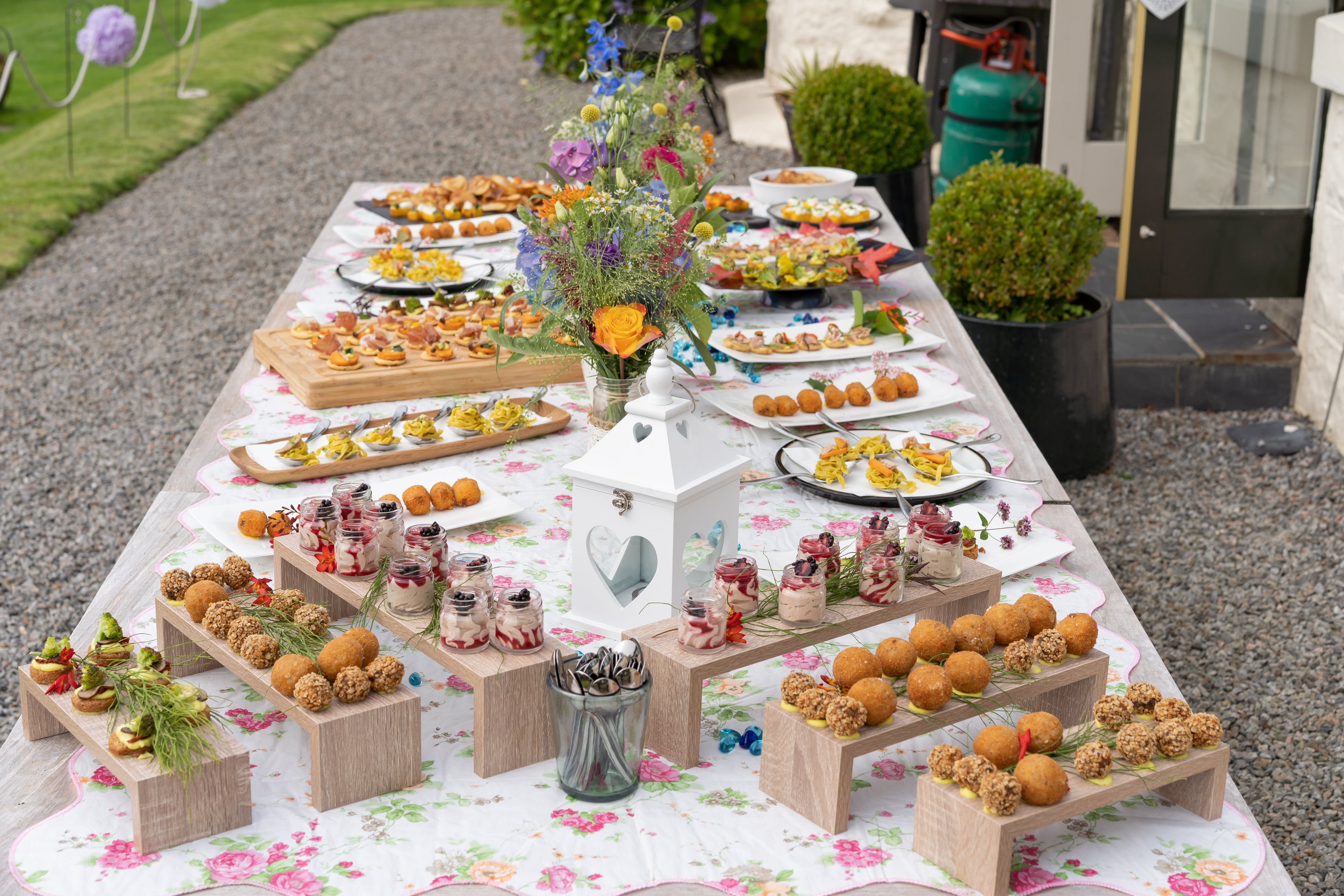 Canapes served at an event catered across Scotland
